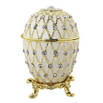0031256/РС-0577л-01 Традиции ФАБЕРЖЕ Сувенир ЯЙЦО пасхальное "СЕТКА" 