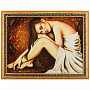Картина янтарная "Брюнетка" 30х40 см, фотография 1. Интернет-магазин ЛАВКА ПОДАРКОВ