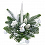 Настольная новогодняя композиция в вазе со свечой, фотография 1. Интернет-магазин ЛАВКА ПОДАРКОВ