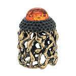 0047085/973 Сувенир Наперсток Брызги Шампанского с кабошоном Сувенир (коньячный)