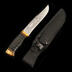 0032937 Златоуст Оружие сувенирное НОЖ разделочный  кожа латунь