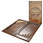 0052115/GU010 НАРДЫ резные "Тройка лошадей" Ustyyan