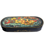 0048172/24*8см Шкатулка лаковая миниатюра Холуй"Тройка"119,13