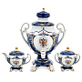 Самовар фарфоровый 7 л с сервизом на 6 персон "Герб РФ", фотография 4. Интернет-магазин ЛАВКА ПОДАРКОВ