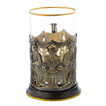 5599/К Подстаканник ХЛ Латунь с добавлением бронзы "ЧАЕПИТИЕ"  