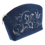 -2090000008012 Косметичка тк.бархат Мод 294 Рис 1196-2 А разм 11*17*3 /тк.бархат син /4.23.04