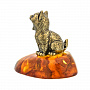 Статуэтка с янтарем "Голодный котенок", фотография 3. Интернет-магазин ЛАВКА ПОДАРКОВ