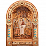 Икона из бересты "Святая Троица" 55x39 см, фотография 1. Интернет-магазин ЛАВКА ПОДАРКОВ