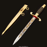 0022290 Златоуст Кортик сувенирный "Нахимов" золоченый с улучшенной отделкой 00742