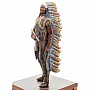 Деревянная резная скульптура "Индеец с трубкой". Высота 81 см, фотография 6. Интернет-магазин ЛАВКА ПОДАРКОВ