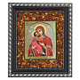 Икона янтарная "Божья Матерь Владимирская" 22х19 см, фотография 1. Интернет-магазин ЛАВКА ПОДАРКОВ
