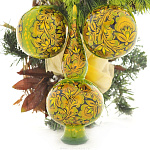 0021047/Нб  Хохлома Елочное украшение Комплект новогодних игрушек 3 шт  5710