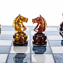Шахматы с перламутром и янтарными фигурами "Питер" 45х45 см, фотография 6. Интернет-магазин ЛАВКА ПОДАРКОВ