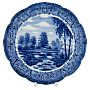 Тарелка декоративная "Пейзаж". Гжель, фотография 3. Интернет-магазин ЛАВКА ПОДАРКОВ