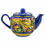 Чайник заварочный 0,6 л "Золотая кудрина". Хохлома, фотография 2. Интернет-магазин ЛАВКА ПОДАРКОВ