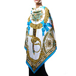  Сувенирный платок ЭФЕСЫ 120*120см состав:шелк70% вискоза30% МД НиныРучкиной