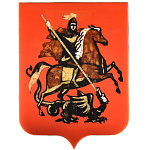 0034184/БС Янтарь ПАННО настенное "ГЕРБ МОСКВЫ" 38*51*2 в кейсе  (00000151)