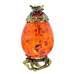 0047671/461 Сувенир Яйцо большое с голубями Сувенир (коньячный)