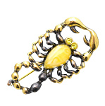 0045328/1665.4 Брошь Скорпион Хранитель (белый)