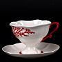 Чайная пара "Коралл" форма "Наташа" ИФЗ, фотография 2. Интернет-магазин ЛАВКА ПОДАРКОВ