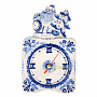 Часы настольные фарфоровые "Морозко". Фарфор Гжель, фотография 3. Интернет-магазин ЛАВКА ПОДАРКОВ