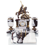 0069584 Нат.камень Письменный набор "Георгий Победоносец" Мрамор 121412