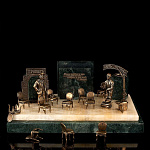 0060907 Бронза Настольный набор "12 стульев:Остап Бендер и Киса" 23*15*10см (23352)