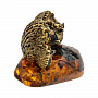 Статуэтка с янтарем "Семья ежей", фотография 4. Интернет-магазин ЛАВКА ПОДАРКОВ