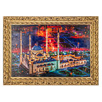 0059771-НП/90*60см- БАГЕТ Картина МЕЧЕТЬ "СЕРДЦЕ ЧЕЧНИ"имени АХМАТА КАДЫРОВА Багет 