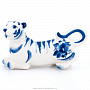 Скульптура "Тигр лежащий" Гжель (в ассортименте), фотография 5. Интернет-магазин ЛАВКА ПОДАРКОВ