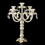 0040524 ПОДСВЕЧНИК "НАРЦИСС" 5 рожков белый ,сталь, литье, ковка