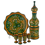 Питейный набор для водки "Ландыш". Хохлома