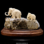Скульптура "Два мамонта" (бивень мамонта, аметист), фотография 3. Интернет-магазин ЛАВКА ПОДАРКОВ