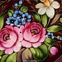 Поднос расписной "Цветы" 32х32 см, фотография 2. Интернет-магазин ЛАВКА ПОДАРКОВ