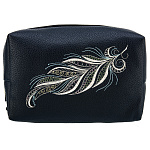 -2090000011043 Косметичка кожа иск Мод 530 Рис 1719 А разм 12*18*7 /кожа иск синяя /7.4.51/ се