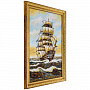 Картина янтарная "Корабль-парусник" 40х60 см, фотография 6. Интернет-магазин ЛАВКА ПОДАРКОВ