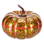 0074264-250*130  Хохлома ШКАТУЛКА "ТЫКВА"  коллекционное изделие 7605 кр