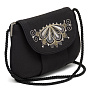 Сумка "Веер". Черная с вышивкой, фотография 6. Интернет-магазин ЛАВКА ПОДАРКОВ