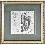 0037767-35*35см-ДЕВА КАРТИНА сус.золото "ЗНАК ЗОДИАКА" BP3-NS green/green (золото белое)