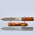 0023528-С- Янтарь Нож для резки бумаги (серебро)