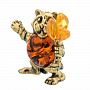 Статуэтка с янтарем "Тигренок с букетом", фотография 1. Интернет-магазин ЛАВКА ПОДАРКОВ