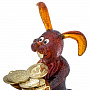 Статуэтка из янтаря "Кролик с монетами", фотография 7. Интернет-магазин ЛАВКА ПОДАРКОВ