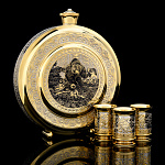 /ФПП медведь Златоуст НАБОР ОХОТНИЧИЙ: фляга+3стопки в П/У