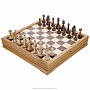 Шахматный ларец с деревянными фигурами 33х33 см, фотография 1. Интернет-магазин ЛАВКА ПОДАРКОВ