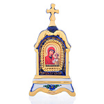 0062401/каз Гжель КИОТ К10"БМ "Казанская"настольный выс.10см