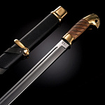 0056271 Оружие сувенирное ШАШКА "Есаул" кожа натуральная, позолота, рукоять-дерево