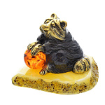 0045528/572 Сувенир Енот-Полоскун на подставке Сувенир (белый)