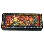 8812/18,5*7,5*3см Художественная роспись Шкатулка "ЖАР-ПТИЦА"  