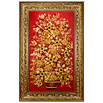 Картина янтарная "Букет цветов" 82х142 см