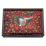 0069107 Художественная роспись  Шкатулка "ГЛУХАРЬ"  15*10*3см